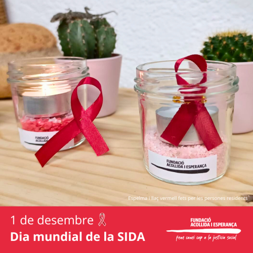 espelmes decoratives pel dia mundial de la sida 2023