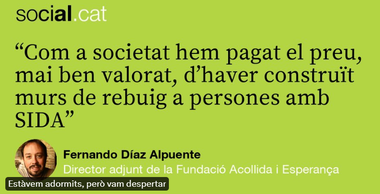 Fernando Díaz, article opinió social.cat sobre SIDA i VIH