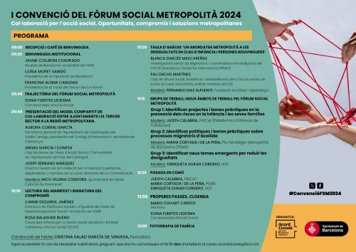 Programa Fòrum Social Metropolità 2024
